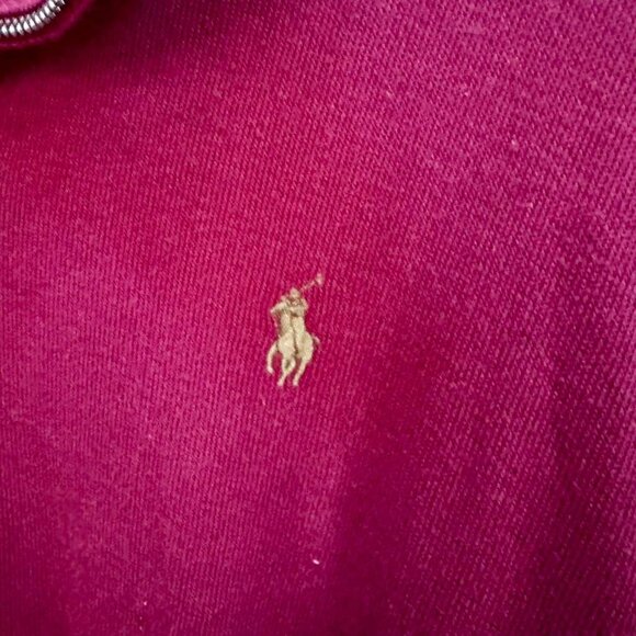 Polo Ralph Lauren Men's Estate Rib Cotton Quarter-Zip Pullover Sweater Maroon L - Picture 2 of 6